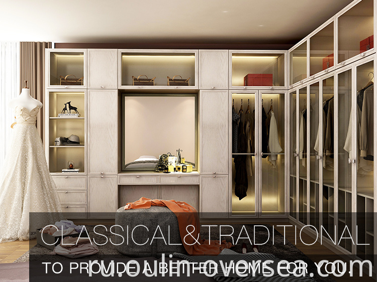 Modern Luxury wood sliding doors cloakroom 